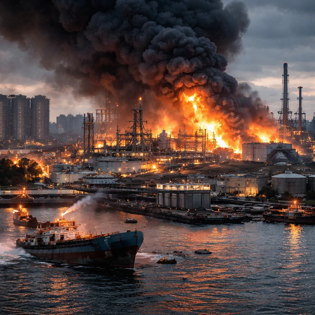 Ukrainian Strikes Hit Southern Russian Ports and Chemical Plants, Causing Casualties and Fires