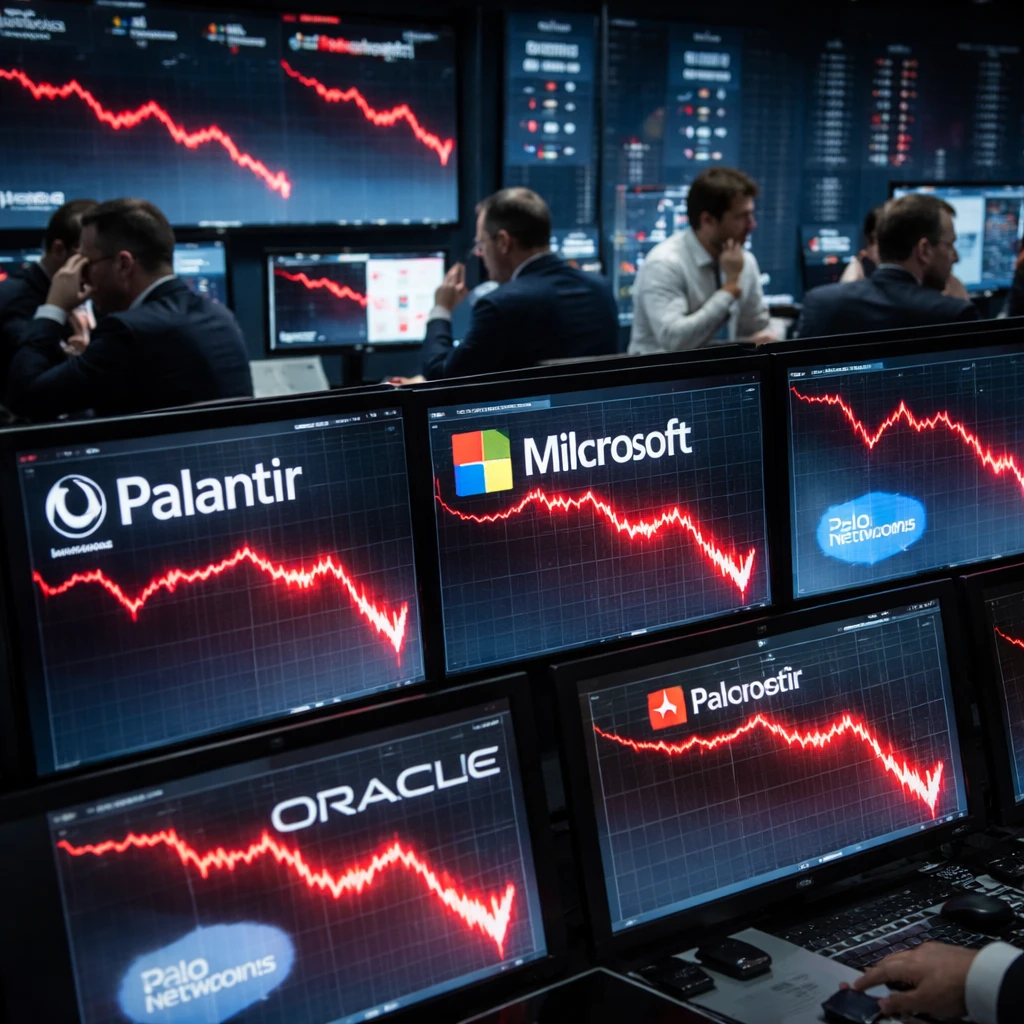 Software sector retreats as Palantir and Microsoft slide on Anthropic model concerns