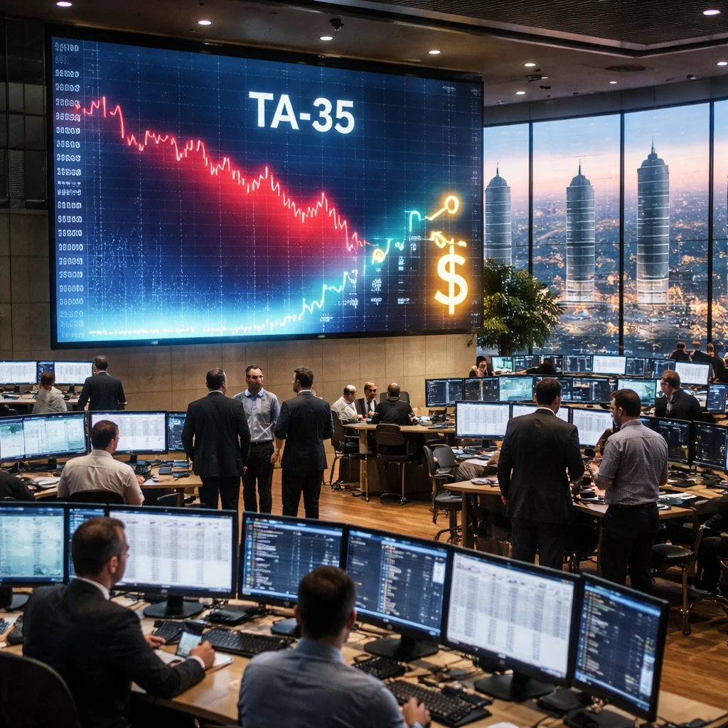 Tel Aviv Stocks Slip; TA-35 Drops to One-Month Low as Financials Weaken