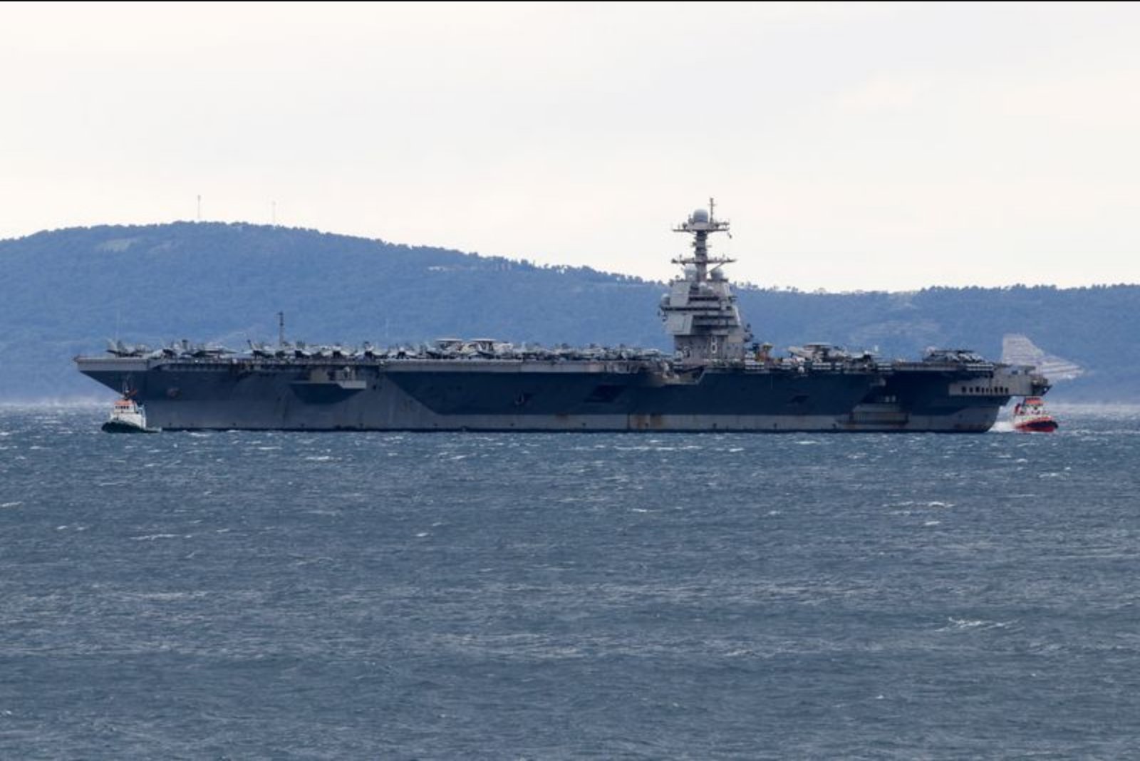 USS Gerald R. Ford Anchors in Split for Repairs After Onboard Fire and Ongoing Maintenance Issues
