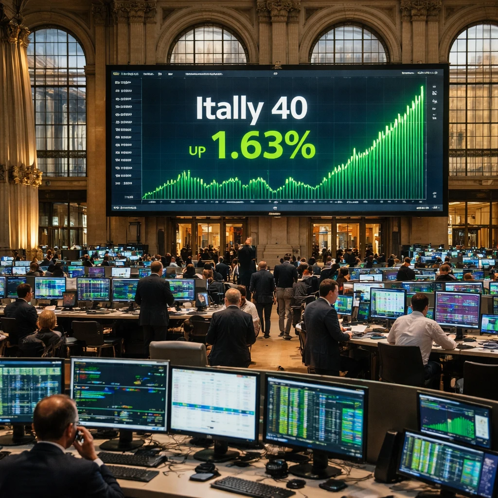Milan Stocks Close Higher as Italy 40 Climbs 1.63% Led by Tech, Travel & Leisure and Industrials
