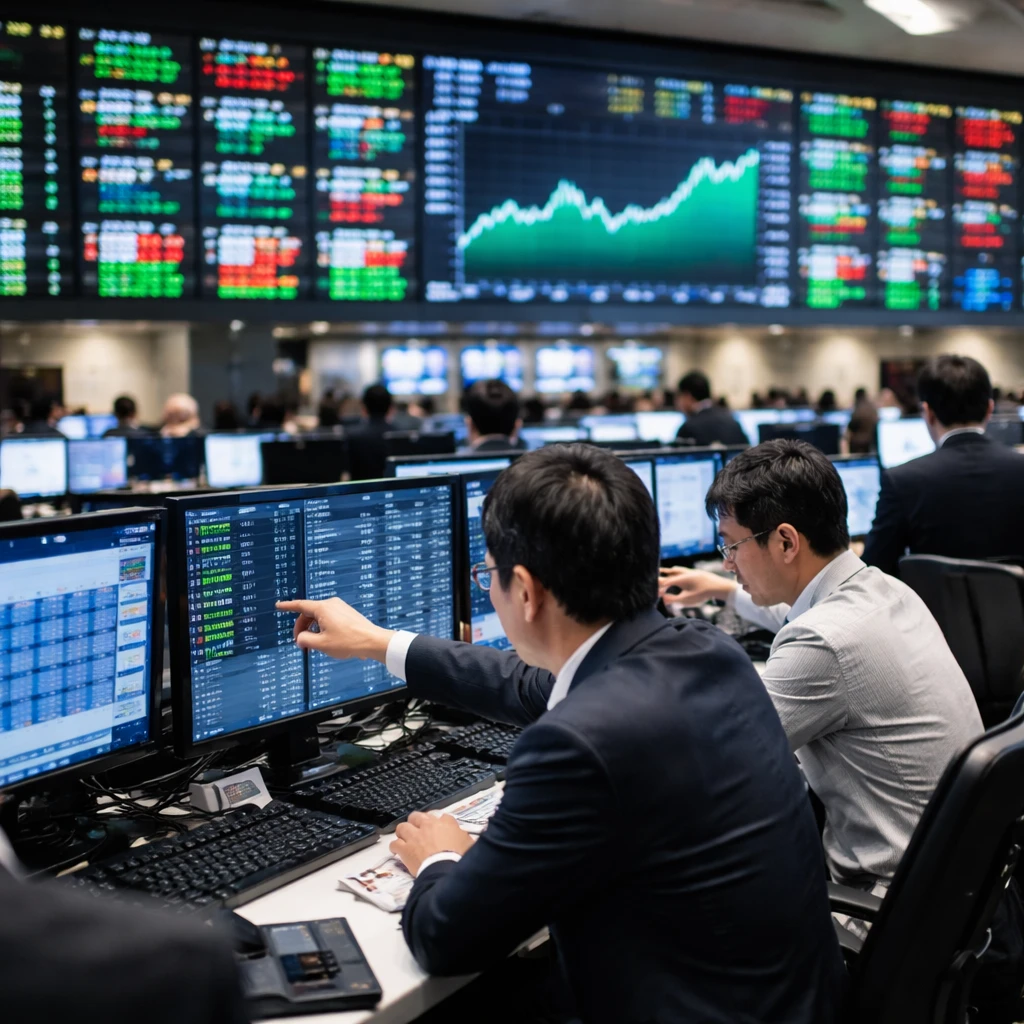 Tokyo Shares Finish Higher as Real Estate, Banking and Textile Stocks Lead Gains