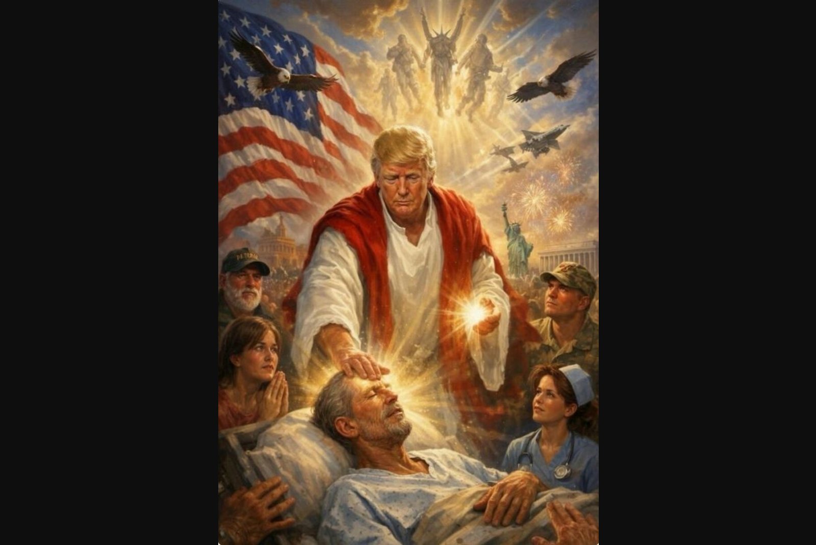 Trump’s AI Image of Himself as a Jesus-Like Figure Sparks Backlash from Religious Conservatives