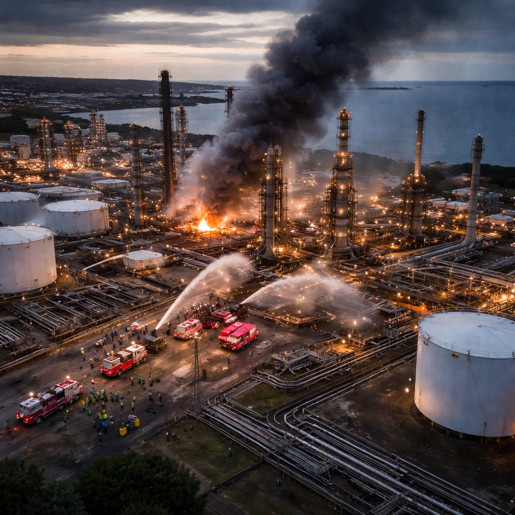 Viva Energy Stock Falls After Major Blaze Disrupts Output at Geelong Refinery