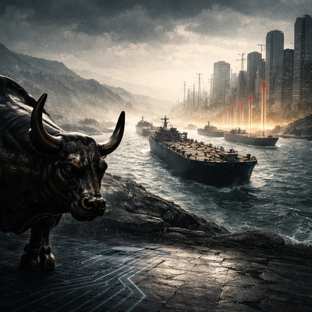 Oil and gold climb, tech stays heavy, and yields edge up as the war premium hardens into the tape