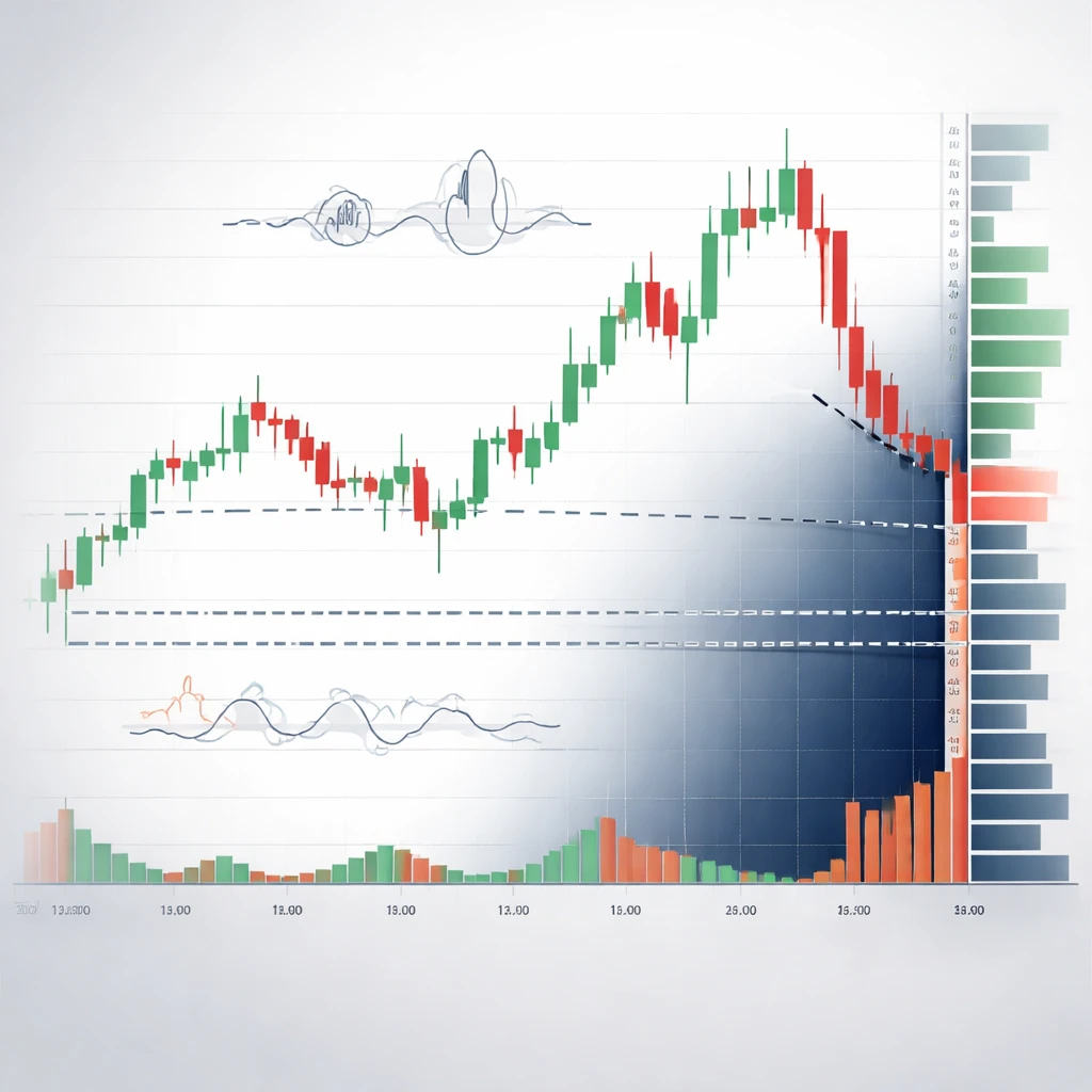 Candlestick chart illustrating exit pitfalls with a planned stop, a moved stop, a price gap, and thin liquidity in the order book.