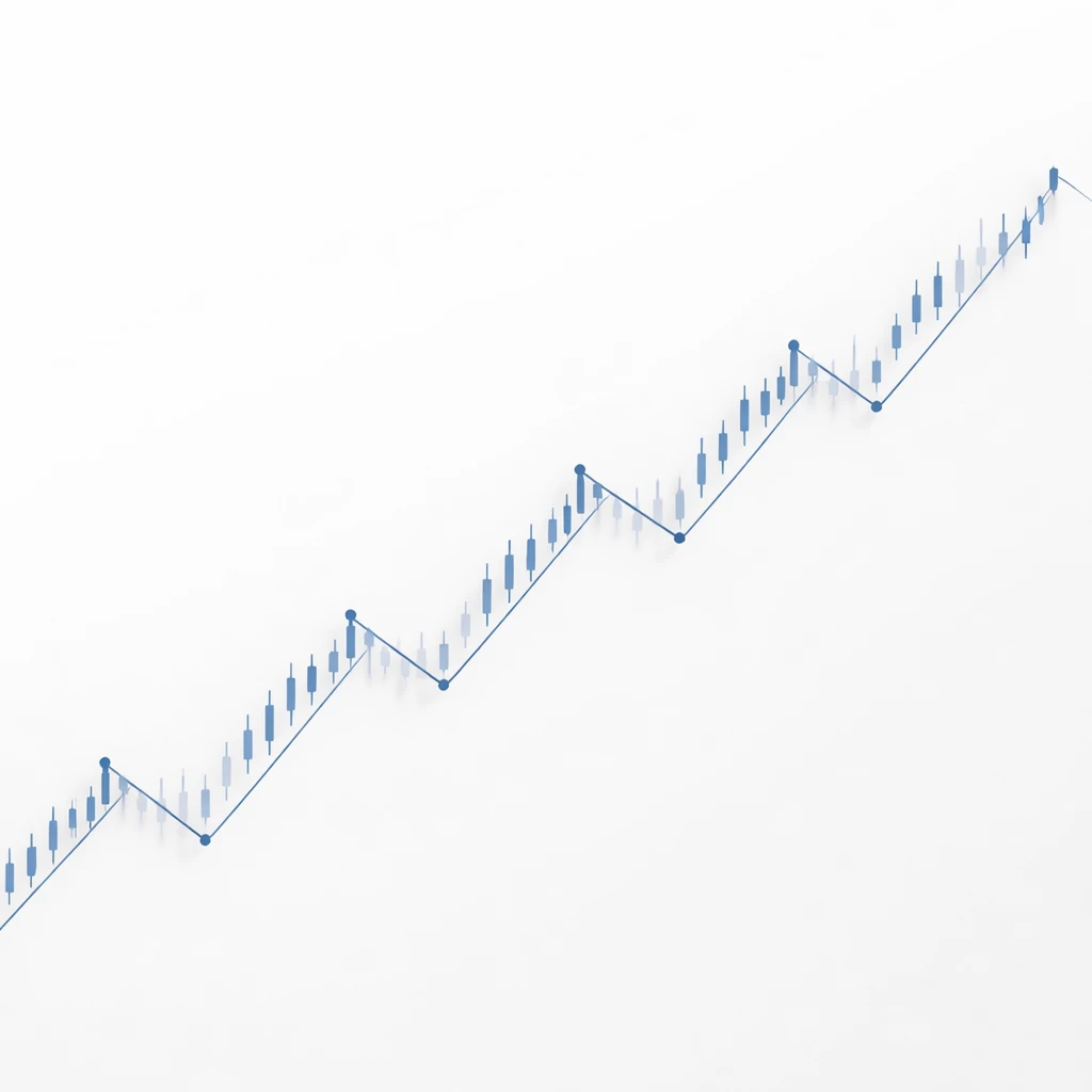 Price chart illustrating a sequence of higher highs and higher lows in an uptrend.