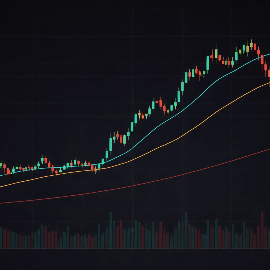 Price chart with multiple moving averages illustrating smoothing and lag