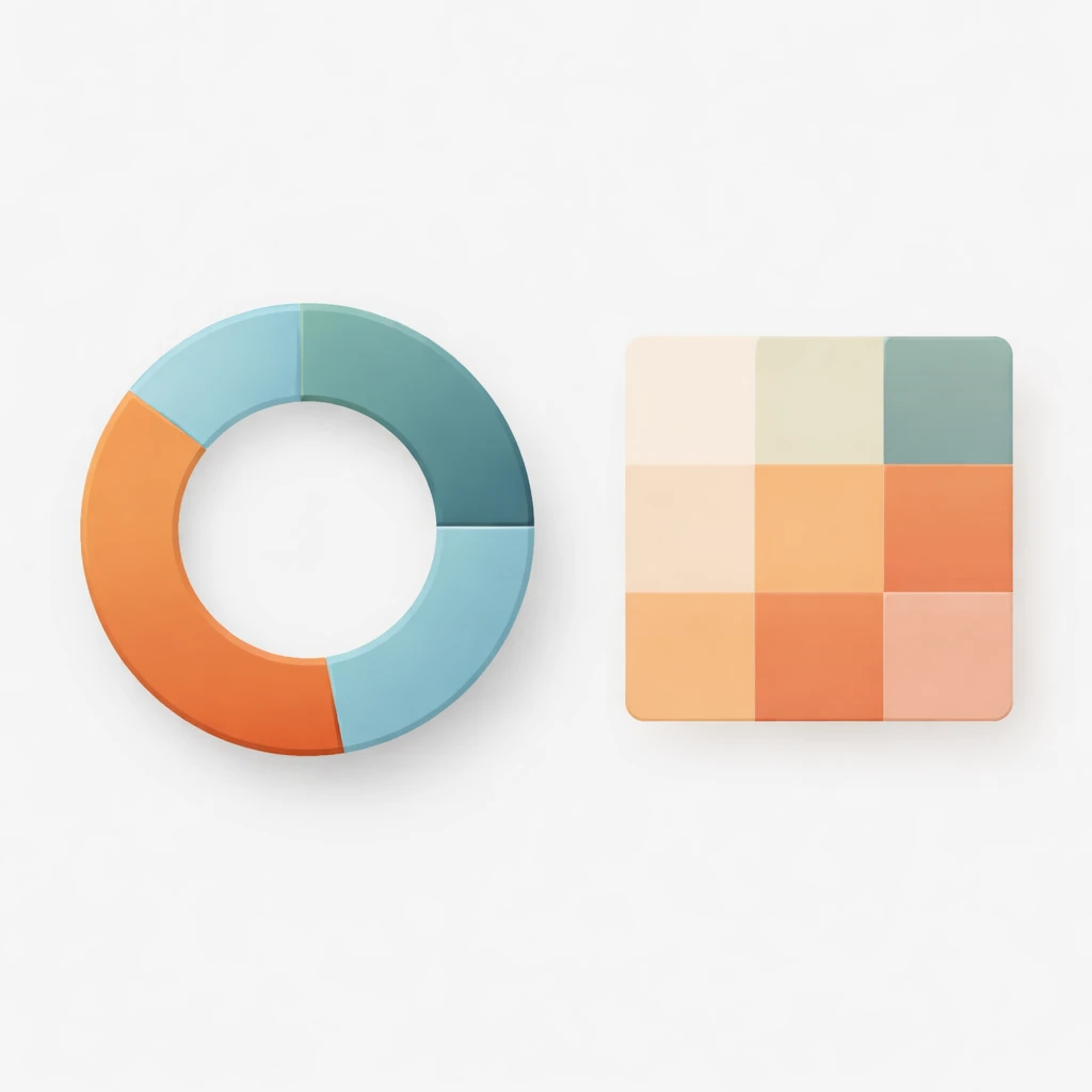 Abstract visualization of a multi-asset portfolio showing risk contributions and a correlation heatmap.