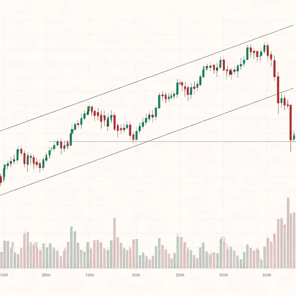 Price chart showing an uptrend that fails after a marginal new high and a break below the previous higher low.
