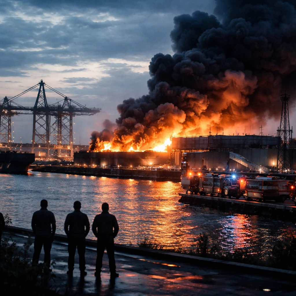 Drone strike kills one and ignites fire at Temryuk port terminal