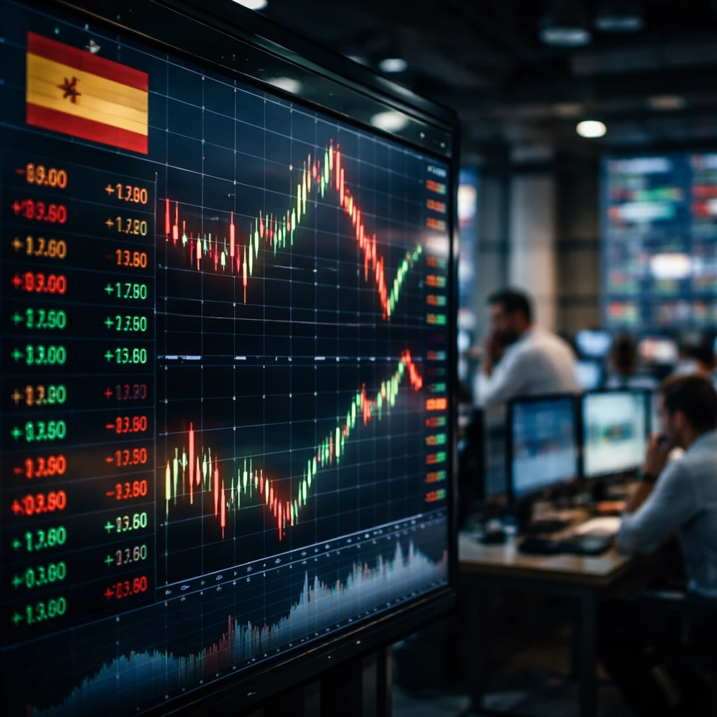 Madrid Stocks Slip as IBEX 35 Ends Lower; Solaria Hits Three-Year Peak