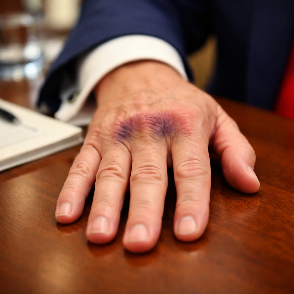 President Trump Explains Hand Bruising by Aspirin Use
