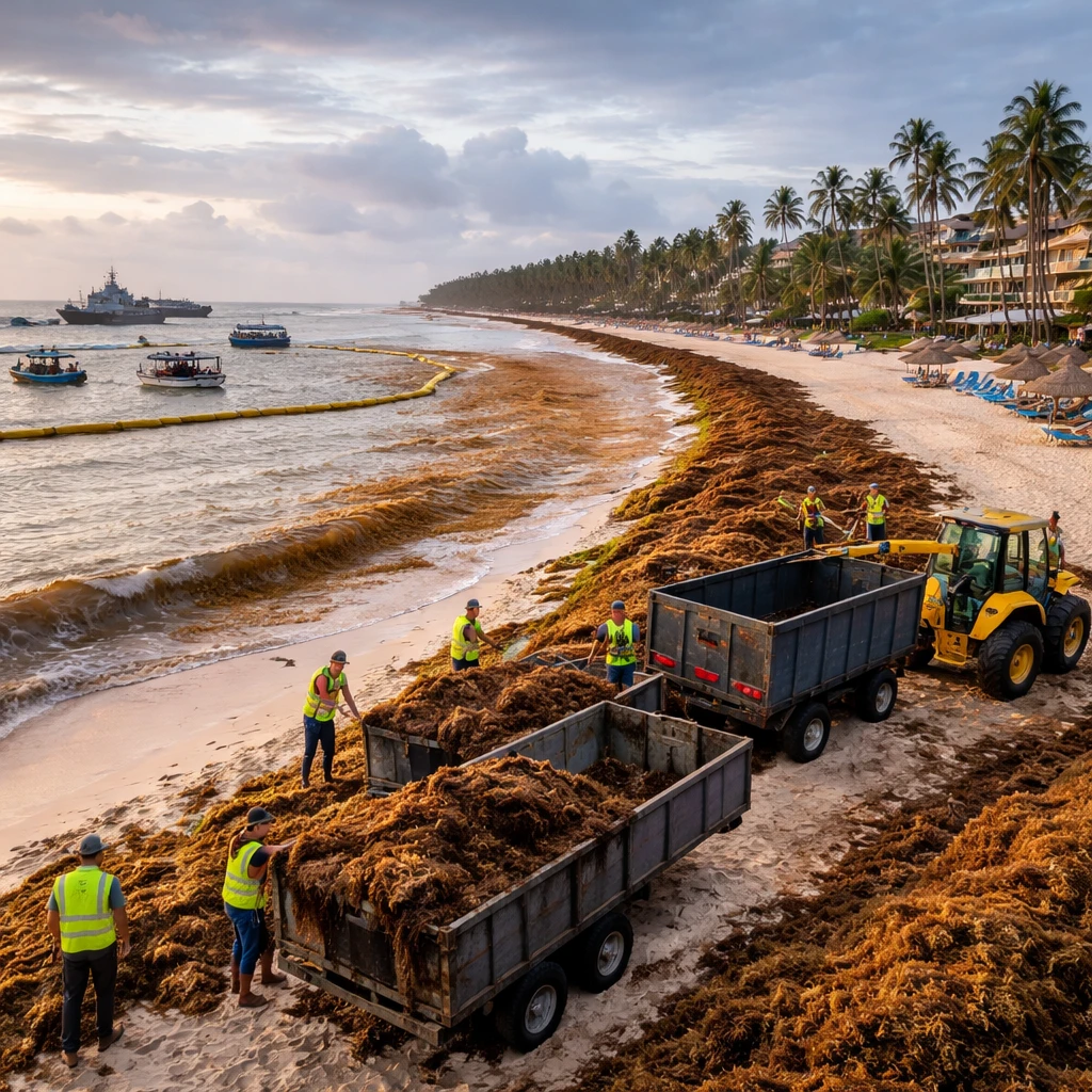 Caribbean Struggles With Record Sargassum, Turning to Boats, Barriers and Biofuel Plans