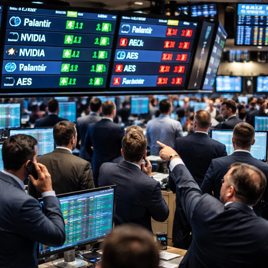 Market Movers: Palantir, RTX Advance While AeroVironment and AES Slip