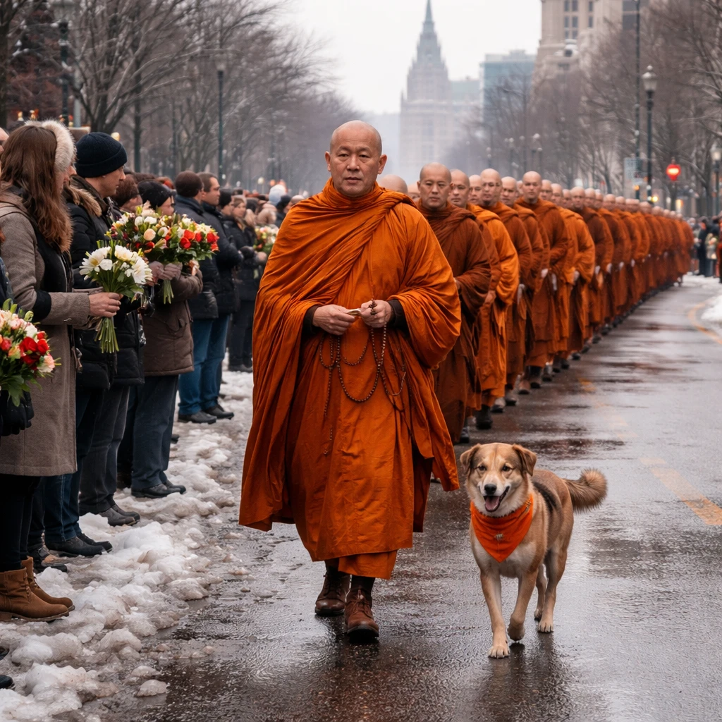 Buddhist Monks Complete 2,300-Mile Walk for Peace in Washington After Cross-Country Journey