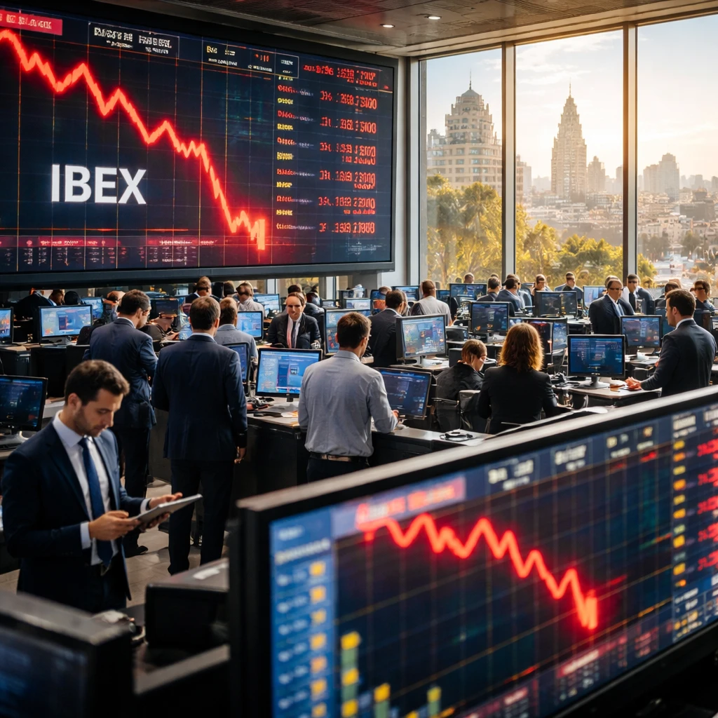 Madrid Stocks Retreat as IBEX 35 Drops 1.56% at Close