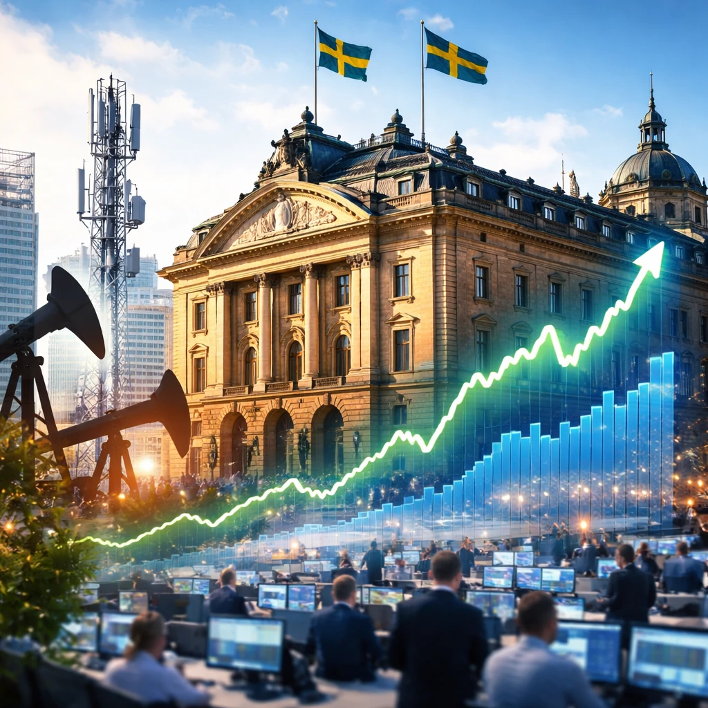 Sweden's OMX Stockholm 30 Edges Up, Driven by Telecom and Energy Sector Gains