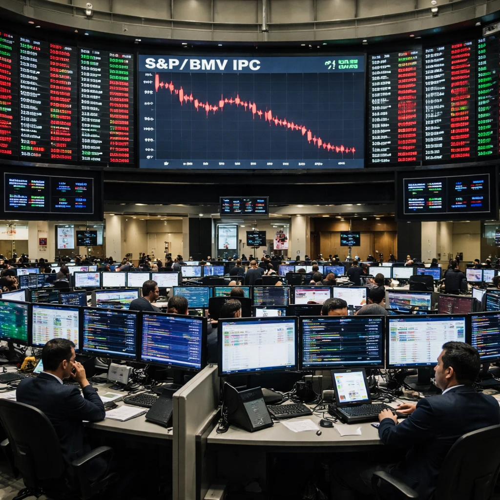 Mexican Stocks Retreat; S&P/BMV IPC Drops 1.21% as Industrials and Consumer Names Lead Declines