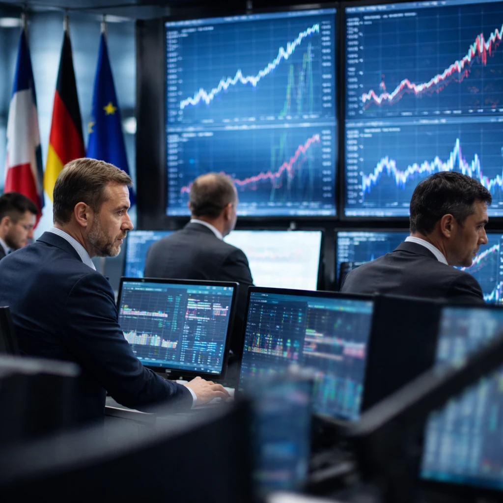Euro-area yields climb as French relief fades and policymakers take centre stage