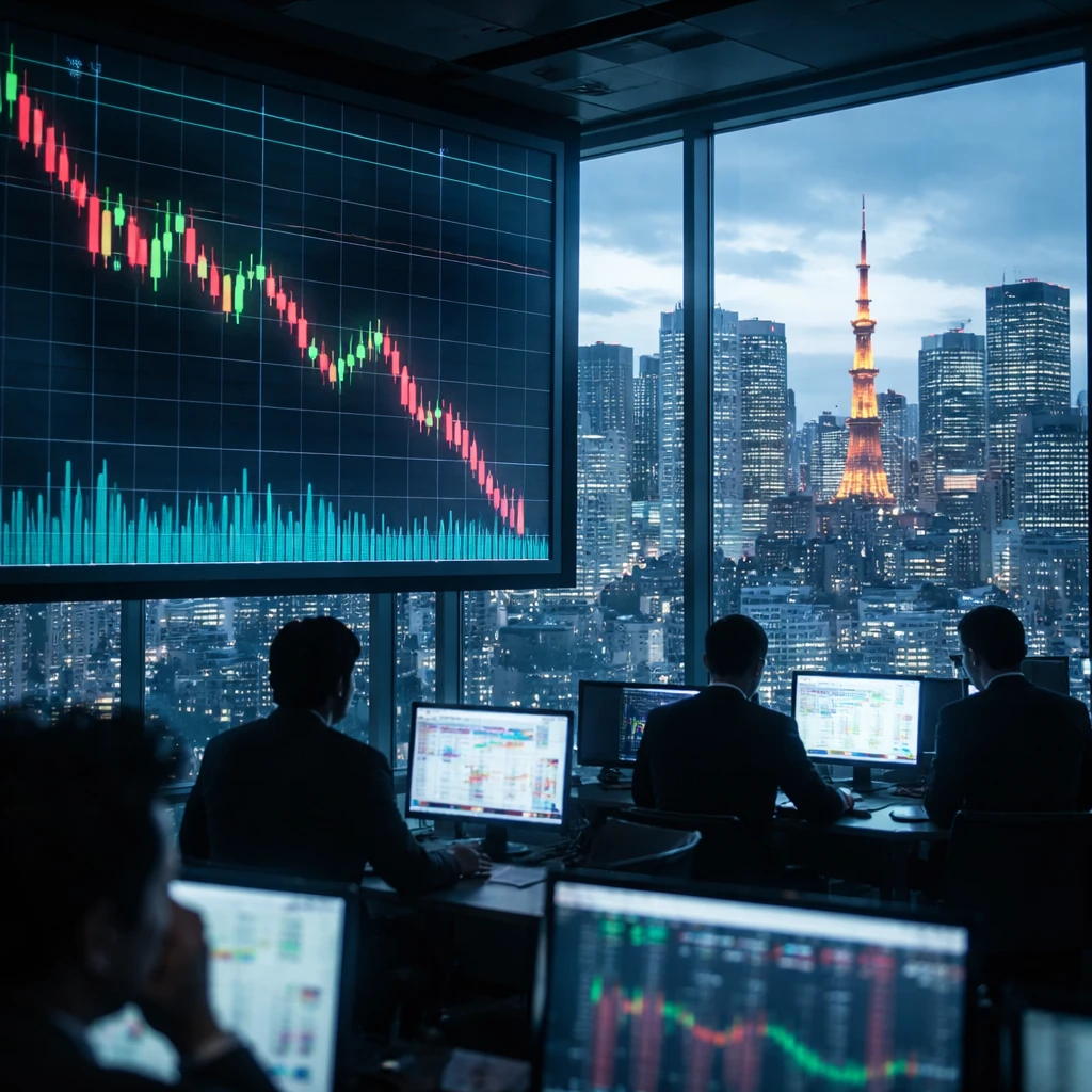 Tokyo Stocks Drop Sharply as Nikkei Ends Down 3.46%