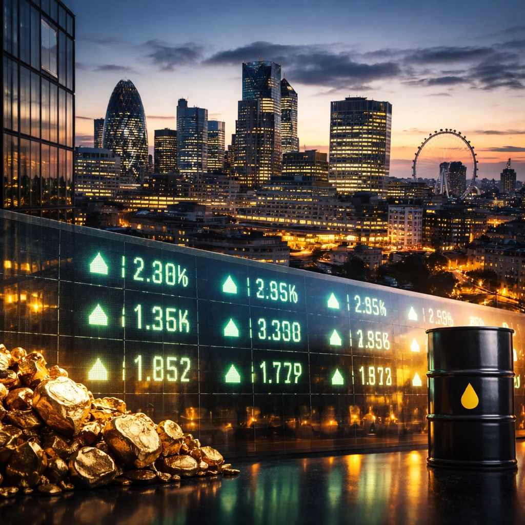 U.K. Equities Close Higher as Mining and Auto Parts Stocks Lead Gains