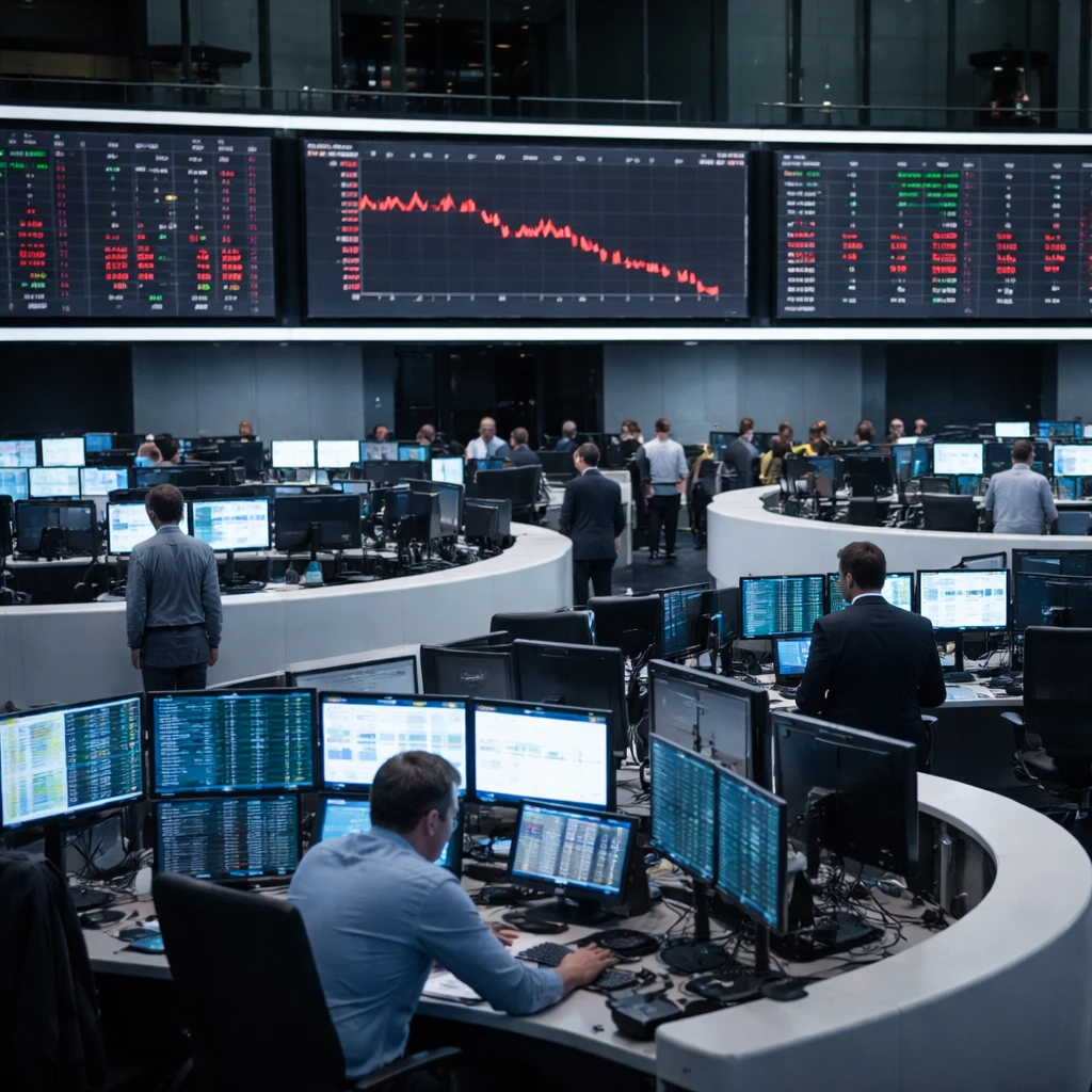 German equities slip as construction, tech and software names lead declines