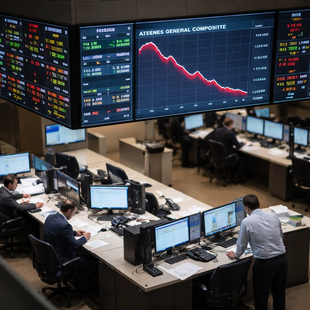 Greek Stocks Fall as Telecoms, Household and Basic Resources Weigh; Athens Composite Drops 0.85%