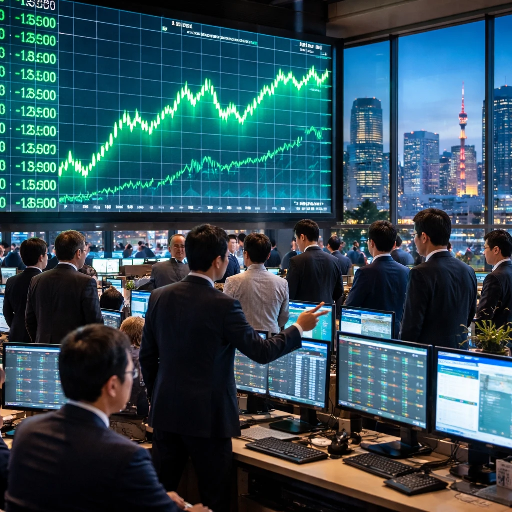 Tokyo Stocks Climb as Real Estate, Banks and Textiles Lead Broad Advance