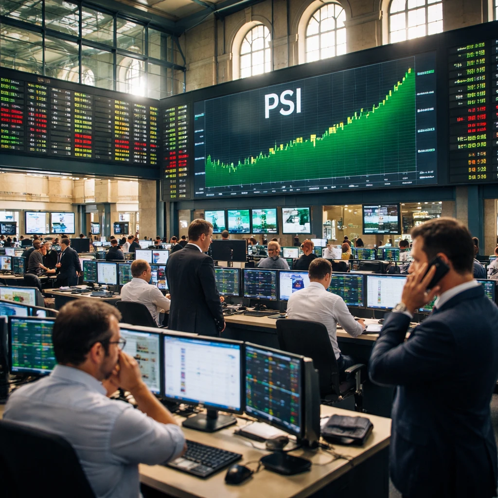Portugal's PSI Climbs to Five-Year Peak as Utilities, Telecoms and Materials Lead Gains