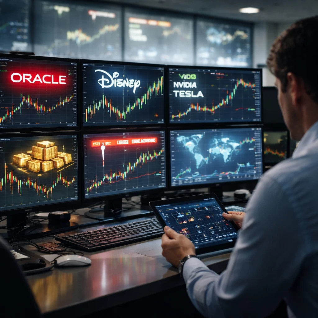 Premarket Moves: Oracle and Disney Up; Nvidia and Tesla Dip as Metals Weigh on Sentiment