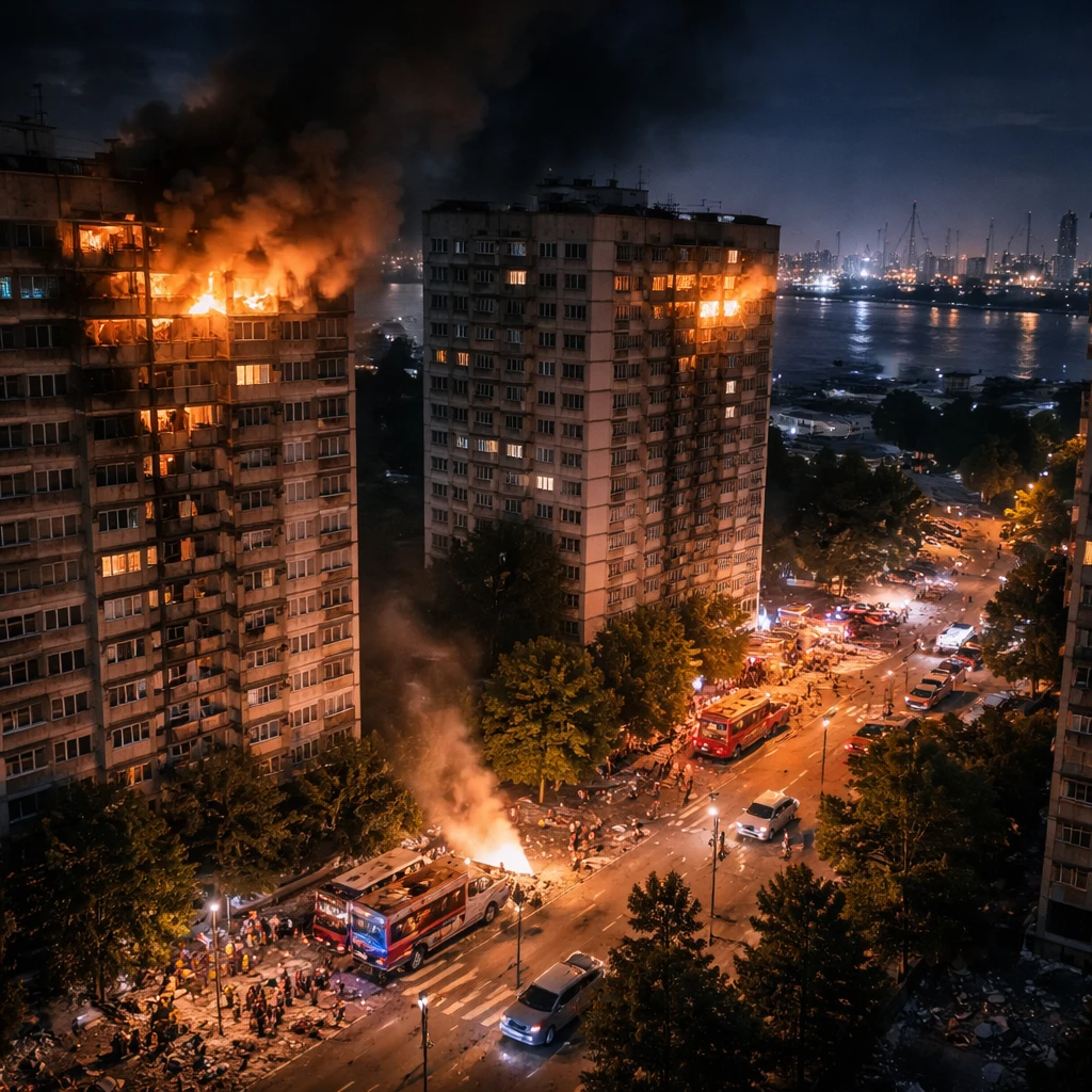 Russian Drone Strikes Set Apartment Blocks Ablaze in Odesa; Multiple Regions Report Attacks