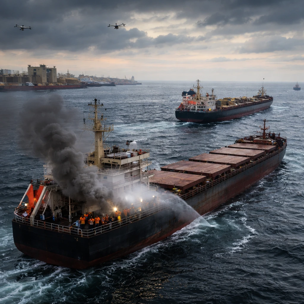 Two Merchant Vessels Damaged While Transiting Ukraine’s Black Sea Corridor, Ports Authority Says