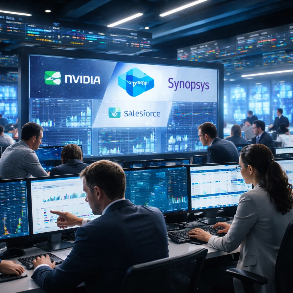 Heavyweight tech names and a broad cross-section of firms scheduled to report earnings Wednesday