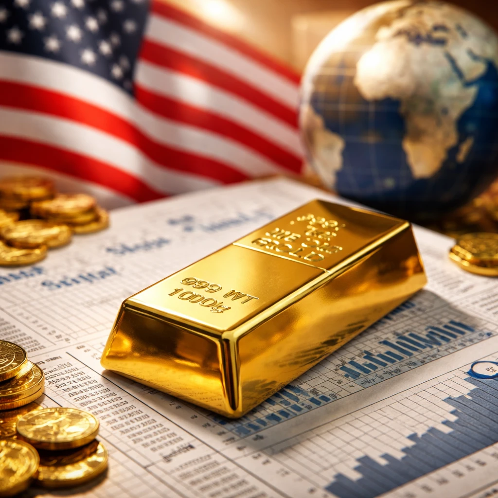 Gold Prices Decline Slightly Following Record Peaks Amid Positive U.S. Economic Signals and Diplomatic De-escalation
