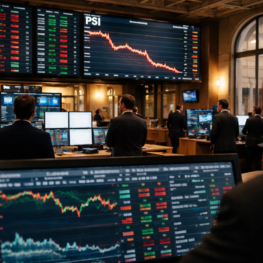 Portugal's PSI Slides to One-Month Low as Utilities and Materials Weigh on Market