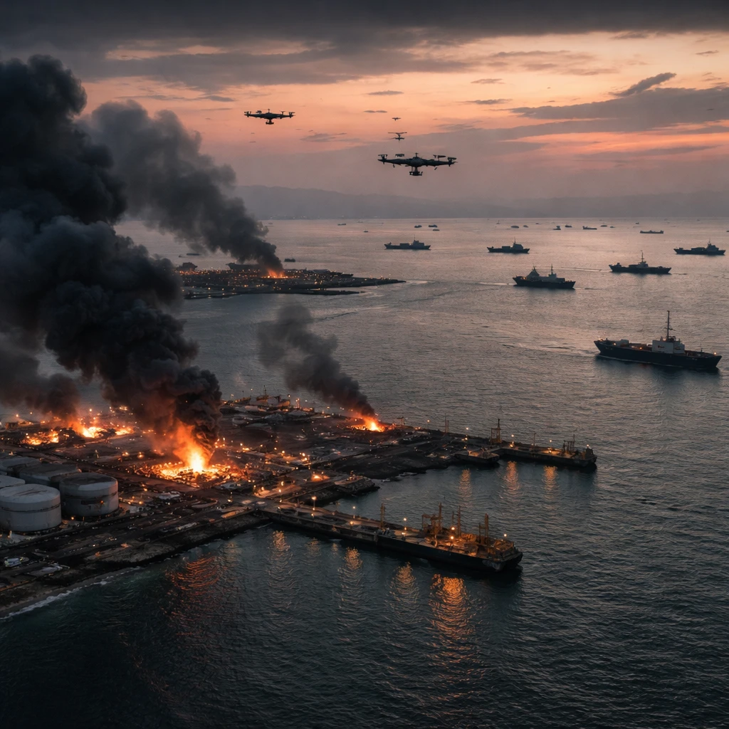 Region-wide strikes follow U.S. attack on Kharg Island, testing Gulf defenses and energy routes