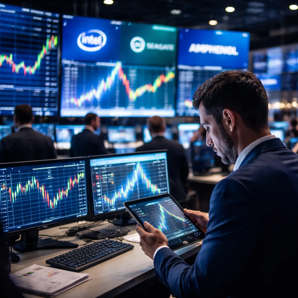 Market Caps See Wide Moves Midweek as Intel, Seagate Lead Gains and Amphenol Slides