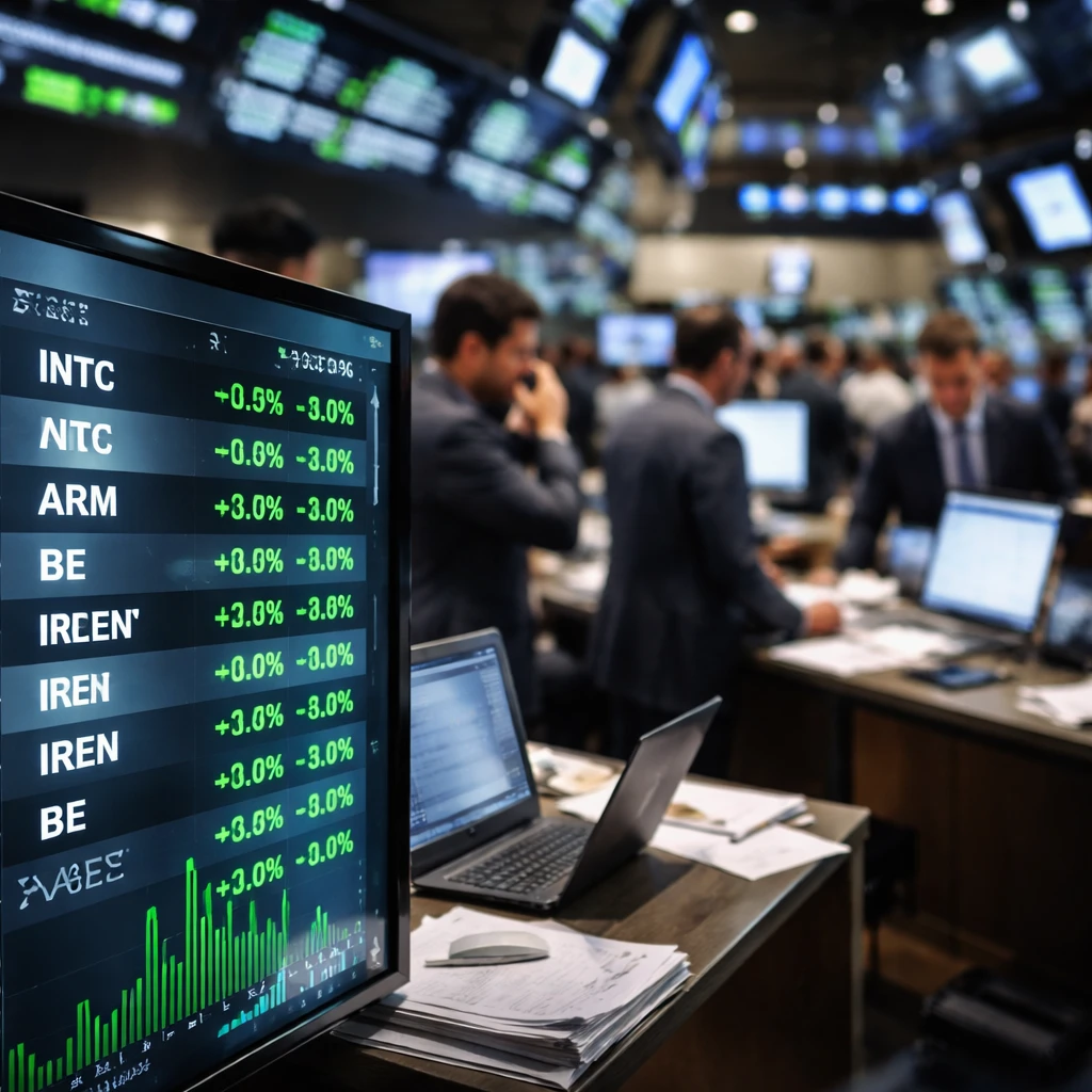 Tech Names and Energy Miners Drive Notable Intra-Day Gains