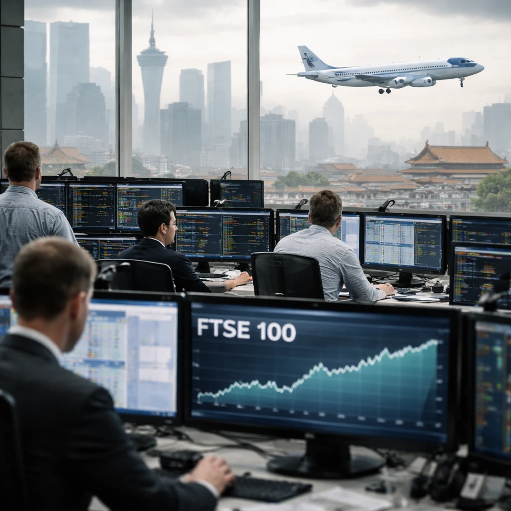 UK Stocks Tick Up as Markets Monitor Trump’s Arrival in Beijing and Middle East Tensions