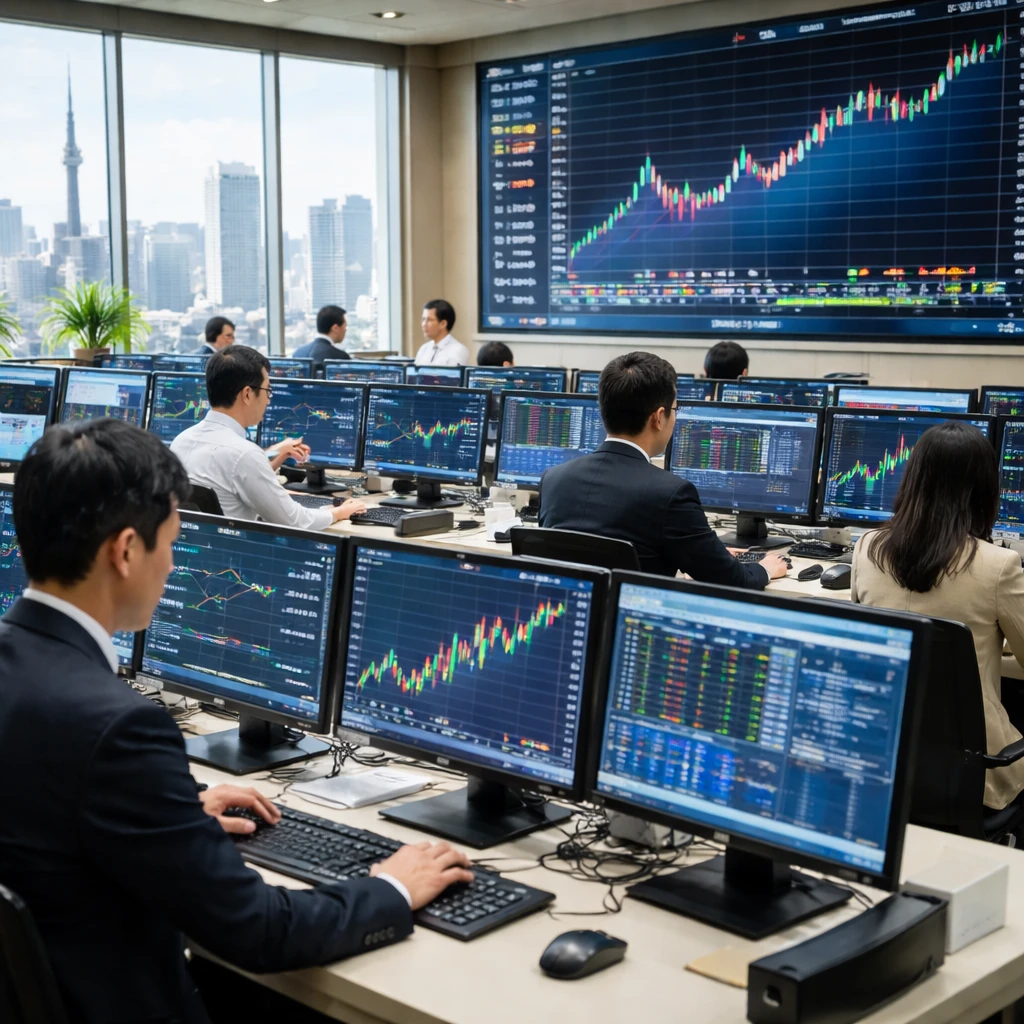 Tokyo stocks climb as Nikkei 225 reaches new record, led by real estate and bank-related gains