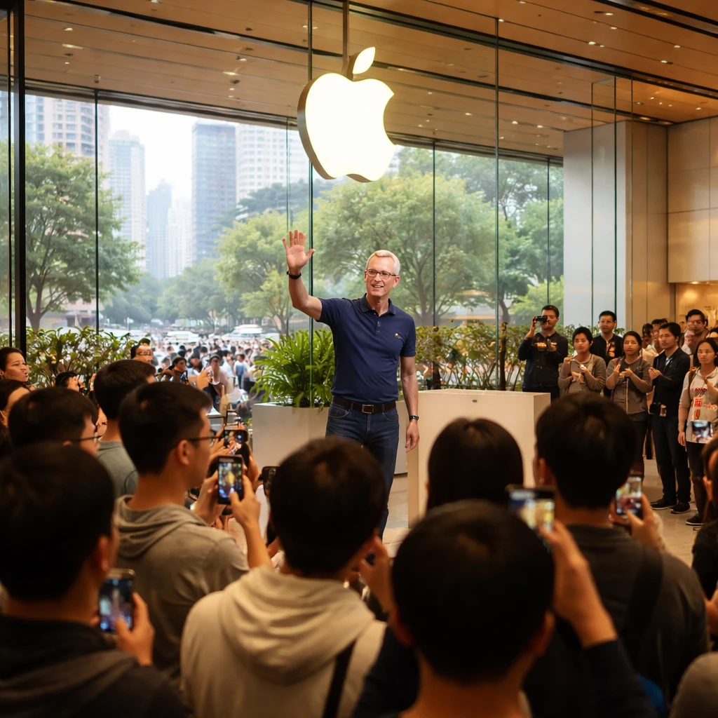 Tim Cook Visits Chengdu as Apple Adjusts App Store Fees in China