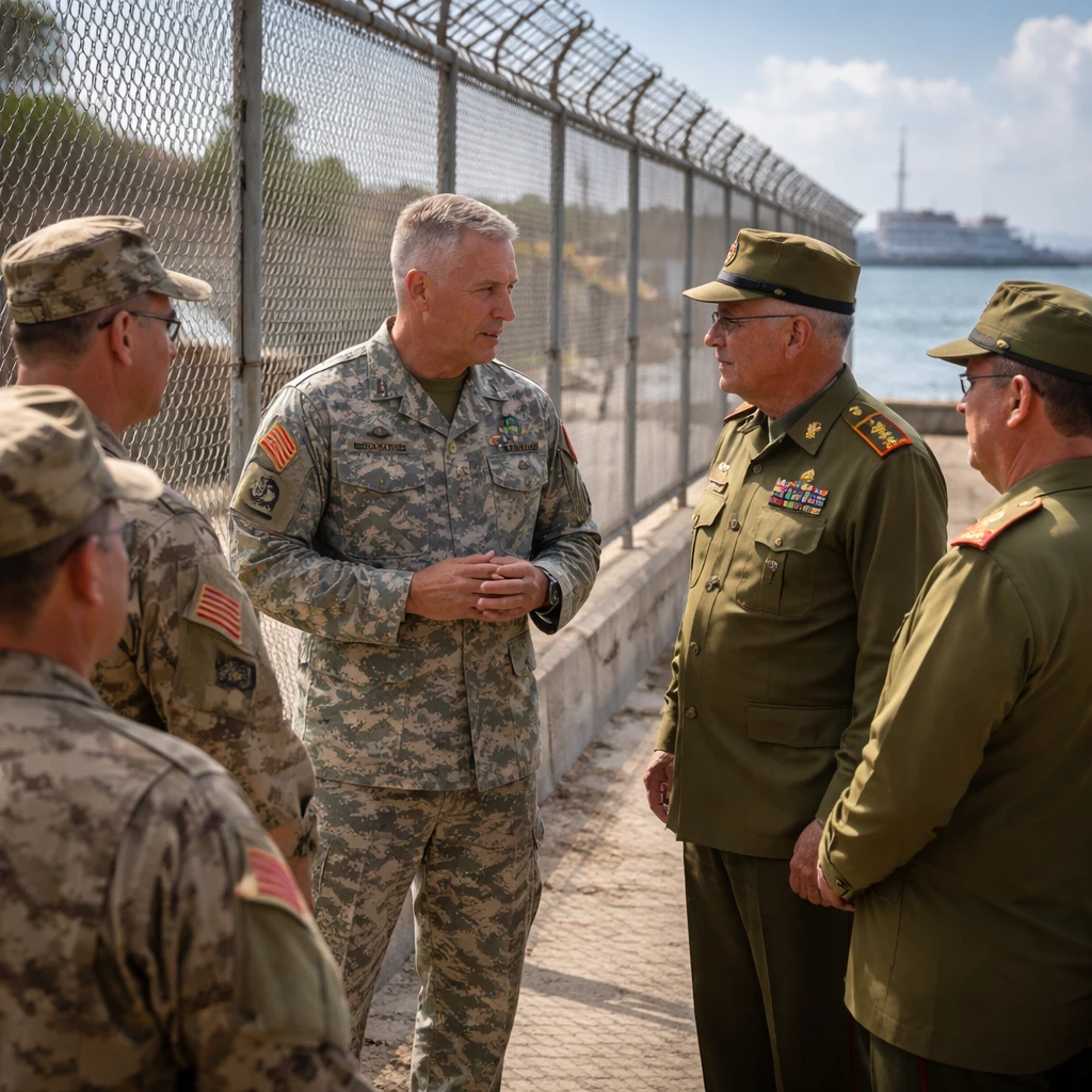 Senior U.S. Southern Command General Meets Cuban Military Officials at Guantanamo Bay Perimeter