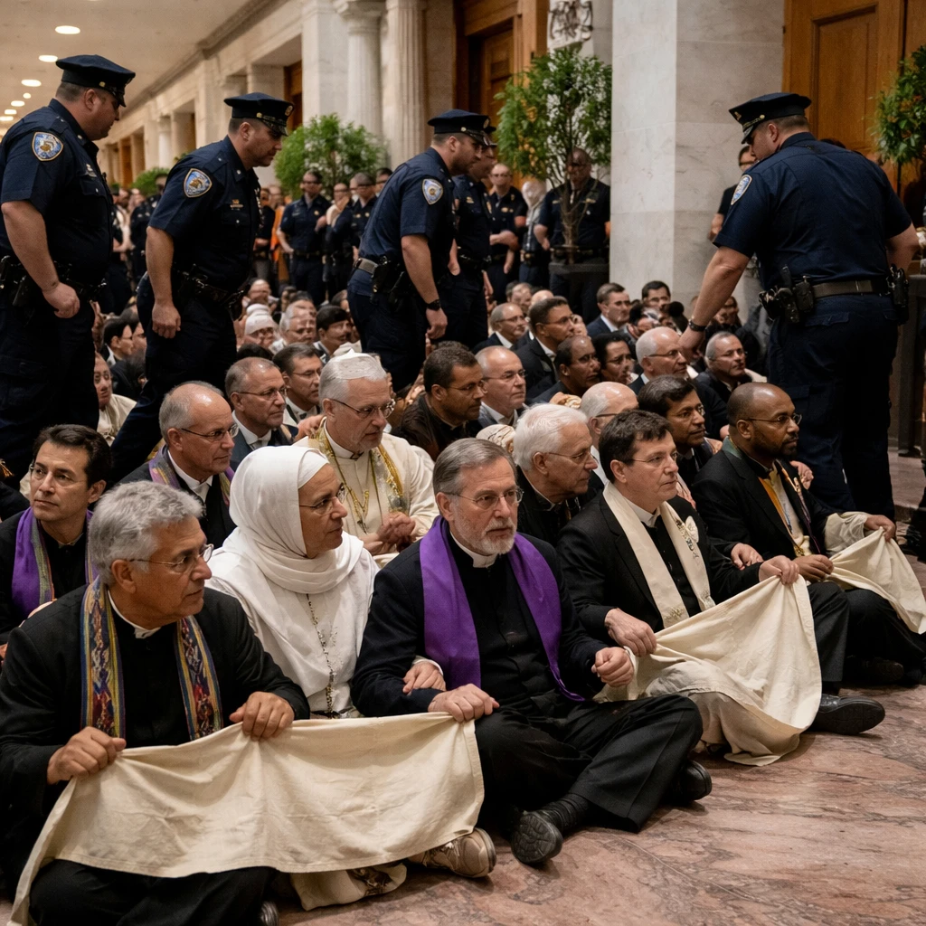 Faith Leaders Arrested on Capitol Hill During Protest Demanding Limits on ICE Funding
