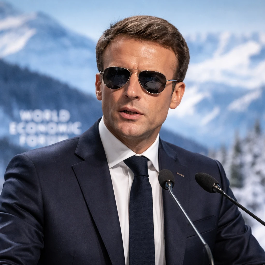 Macron's Aviator Glasses Spark Social Buzz Amid Greenland Discussion at Davos