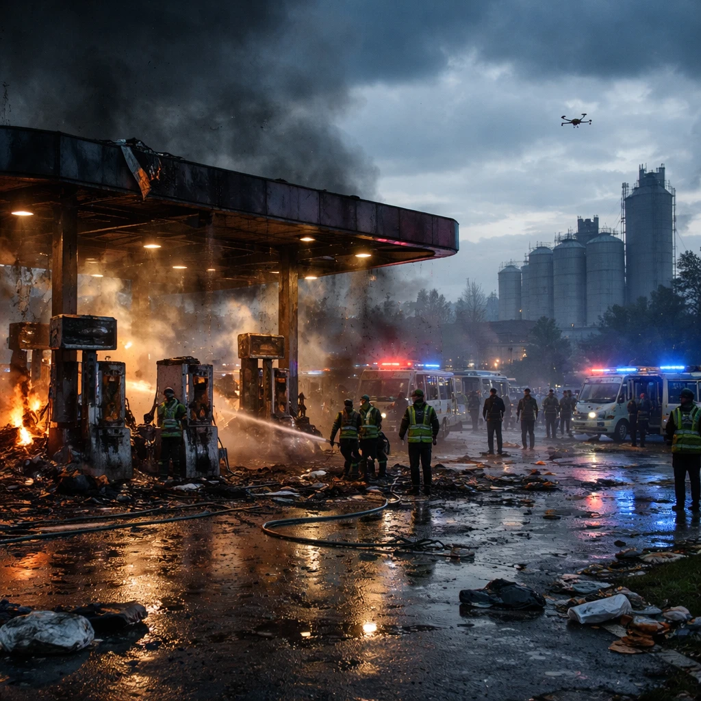 Russian Strikes Hit Kyiv Petrol Station and Bunge Plant in Dnipro as Economic Targets Rise