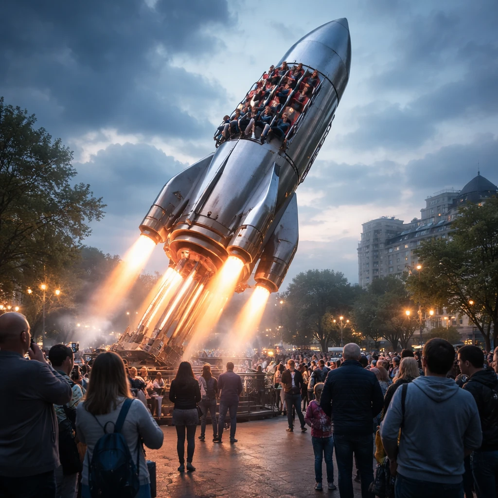 St. Petersburg Park Names Rocket-Shaped Ride After 'Oreshnik' Missile