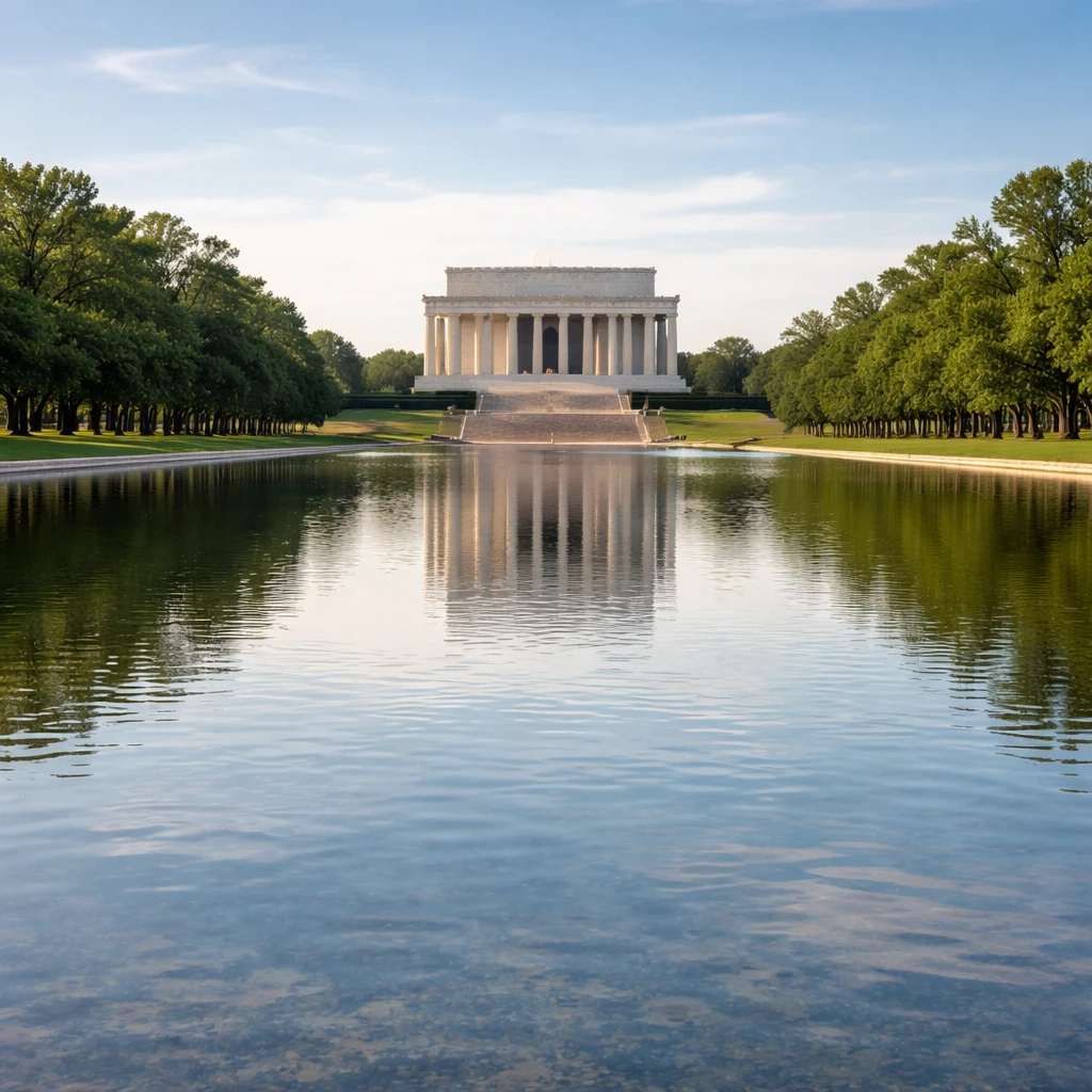 Trump States Lincoln Memorial Reflecting Pool May Require Draining for Repairs Following Vandalism Claims