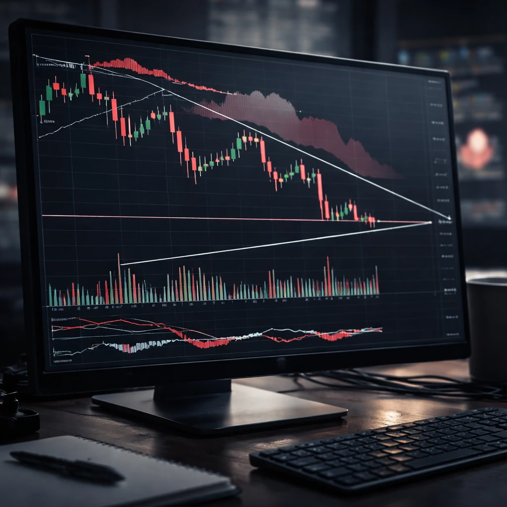 S&P 500 Prints Bearish Engulfing at 7,683.75 as Descending Triangle Nears Completion