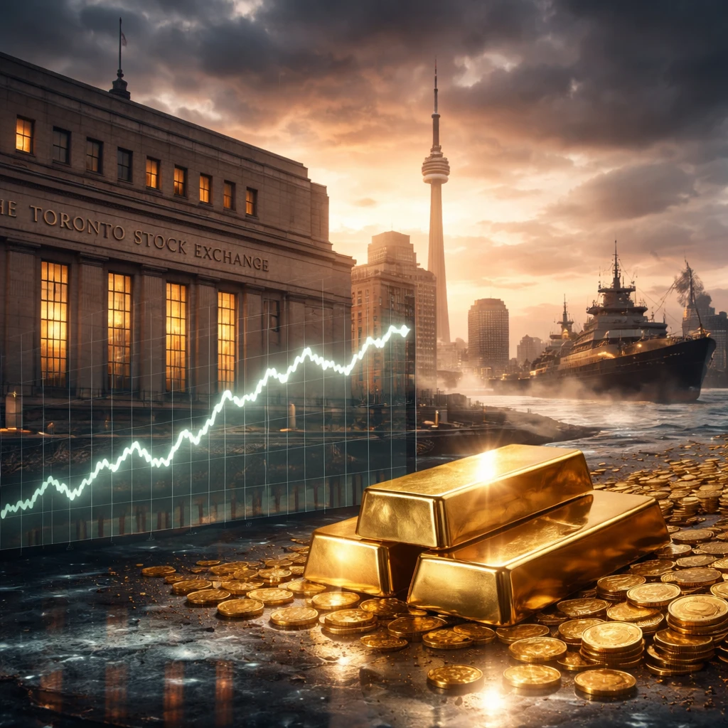 TSX futures hold steady near peak as gold prices surge amid geopolitical tensions